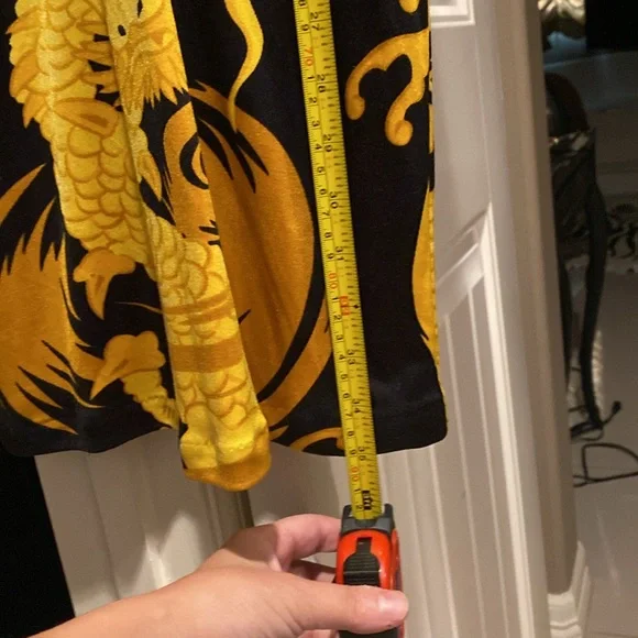 🎉Nieves Yellow & Black Print Dress w/ 3/4 Sleeve as seen on Sex in the City SzM - Picture 12 of 13